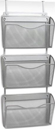 ZELLER Portalibros Colgante Met&aacute;lico Plateado 86x36x9 Cm