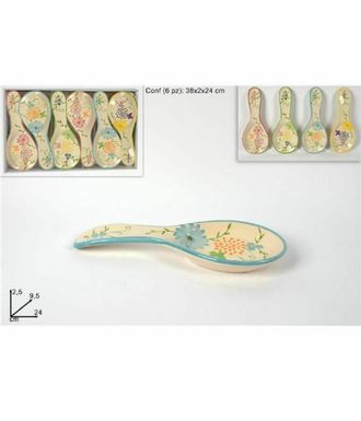 Trade Shop Trade Shop - Set 6 Piezas Cacillo Ceramica Resto Flor Decoracion Cocina