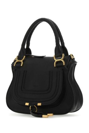 Chlo&eacute; Womens Black Leather Small Marcie Handbag 001 Borse A Mano Bag