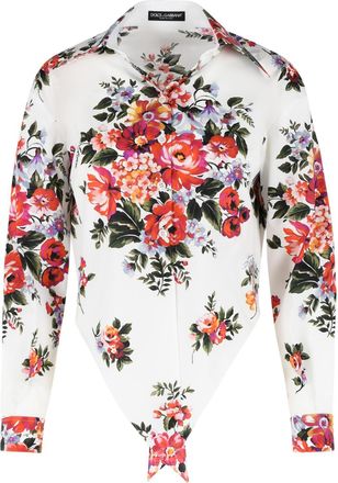 Dolce & Gabbana Fiori wit katoenen overhemd