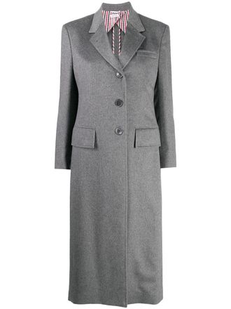 Thom Browne Mantel met brede revers - Grijs
