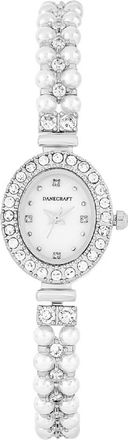 Danecraft Mother-of-Pearl Quartz Bracelet Watch, 25mm in Silver at Nordstrom Rack