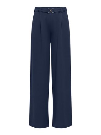 Jacqueline de Yong Anzughose JDY JDYGEGGO LIFE BELT PANT JRS NOOS, Damen, Gr. XL, L&auml;nge 30, schwarz iris detail:belt, Jersey, Obermaterial: 95% Polyester, 5% Elasthan, r