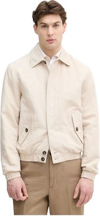 Benetton Linnenmix Jas - Heren - Jassen - Beige - Maat: 2XL Linnen