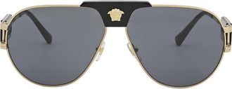 Versace Dark Grey Pilot Mens Sunglasses VE2252 100287 63