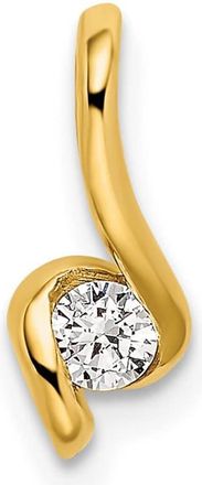 Diamond2Deal 14k Yellow Gold Lab Grown Diamond Fancy Pendant (0.11ct, VS, G-H)