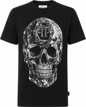 Philipp Plein T-Shirt Met Ronde Hals En Korte Mouwen Skull