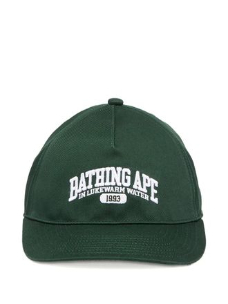 A Bathing Ape logo-embroidered baseball cap - unisex - Cotton - One Size - Green