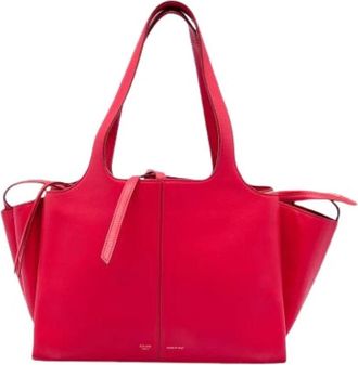 Celine Pre-owned Small Trifold Tote Bag - Dames - Vintage Shopper - Rood - ONE Size - Leer - Vintage