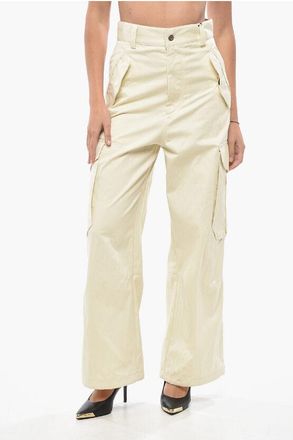 Bottega Veneta Cotton Blend Cargo Pants with Drawstringed Bottom size 36