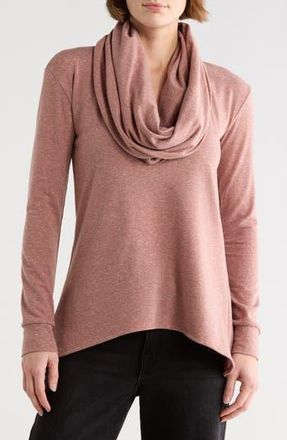 Go Couture Off the Shoulder Asymmetric Sweater in Brandied Melon at Nordstrom Rack, Size X-Large