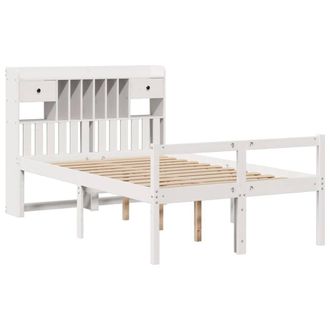 Berkfield Home Decorative Bookcase Bed without Mattress White 135x190 cm Doouble