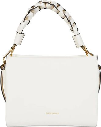Coccinelle Borsa a tracolla Boheme Grana Double piccola con manico - Bianco