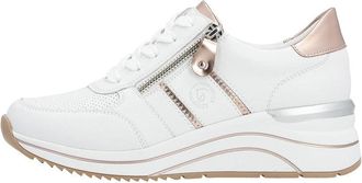Remonte Witte Sneakers met Sleehak - Dames - Sneakers - Wit - 36 EU - Leer - Schoenen