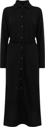 Alpha Studio Abito Chemisier M/L Rasato - Dames - Kleedjes - Zwart - M - Kleedjes