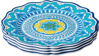 Certified International Porto Set Of 4 Melamine Dinner Plates