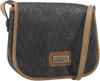 Dior Pre-owned Cross Body Bags, female, Black, Size: ONE SIZE Pre-owned Vintage honeycomb shoulder bag