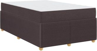 vidaXL Vidaxl - Estructura De Cama Con Colch&oacute;n Marr&oacute;n Oscuro 120 X 190 Cm Tela
