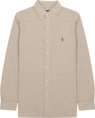 Ralph Lauren Featherweight Mesh Shirt Beige - Heren - Casual Overhemden - Beige - L - Katoen - Overhemden