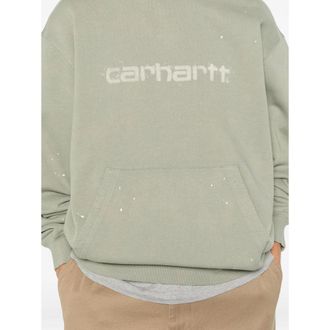 Carhartt Work in Progress Paint-Splatter Logo Sweatshirt - Green