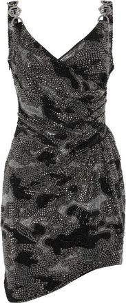 Philipp Plein Kleedjes, Dames, Zwart, XS, Polyester, Korte Jurk