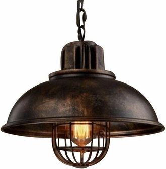 OEM L&aacute;mpara Colgante Con Pantalla Met&aacute;lica, Estilo Industrial Vintage Tipo Loft, Casquillo E27, Color &Oacute;xido
