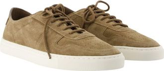 Common Projects Womens Deconstructed Suede Sneaker Khaki Calfskin