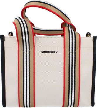Burberry Womens Mini Canvas Tote Bag - Natural - One Size