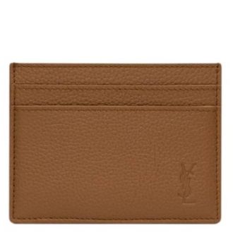 Saint Laurent Cassandre Shadow Leather Card Holder