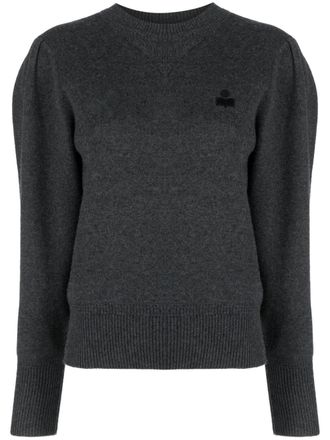 Isabel Marant Trui met logopatch - Grijs