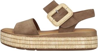 Gabor Schoenen, Dames, Bruin, 41 EU, Leer, 562 Platform Sandal