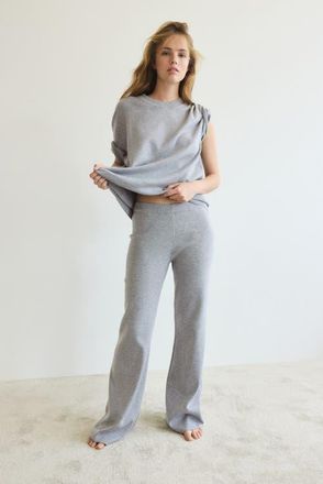 H&M Fine-knit Trousers in Gray Melange at Nordstrom, Size Xx-Large