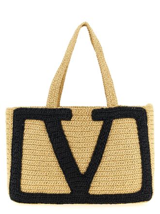 Valentino Garavani Black Viscose Tote Womens Bag