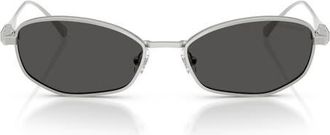 Swarovski 55mm Pillow Sunglasses in Silver /Dark Grey at Nordstrom