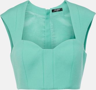 Balmain Wool crop top