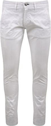 Daniele Alessandrini Colorado 02 Broeken - Heren - Slim Fit Broeken - Wit - W31 - Leer - Broeken