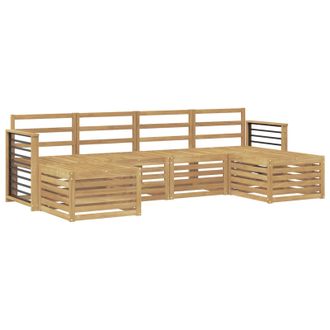 vidaXL Juegos De Sof&aacute;s 6 Pcs Blanco Madera De Acacia S&oacute;lida Vidaxl