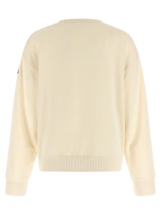 Moncler Logo-Embroidered Cotton Sweatshirt - Beige