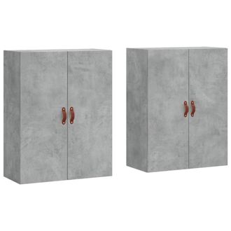 Berkfield Home Wall Mounted Cabinets 2 pcs Concrete Grey 69.5x34x90 cm