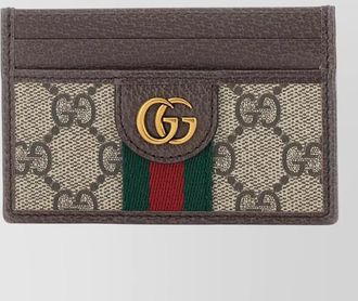 Gucci leather gg canvas card holder