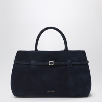 Manu Atelier Le Cambon 35 dark blue suede bag