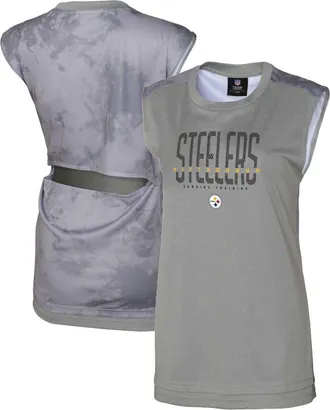 Outerstuff Womens Gray Pittsburgh Steelers No Sweat Tank Top at Nordstrom, Size Small
