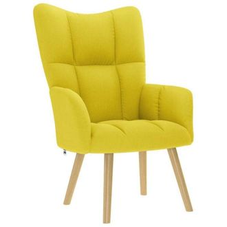 vidaXL vidaXL Sedia Relax Giallo Chiaro in Tessuto