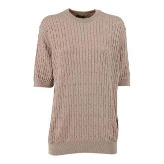 PESERICO Peserico, Round-neck Knitwear, male, Beige, Size: 2XL Maglia