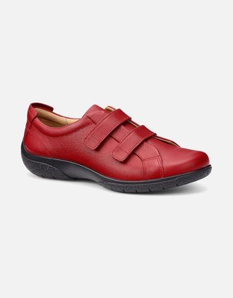 Hotter Womens Leap II Womens Wide Fit Shoes - Red - Size: 7.5