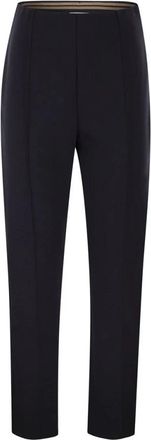 Max Mara Mxppergola Broek - Dames - Slim Fit Broeken - Blauw - M - Broeken