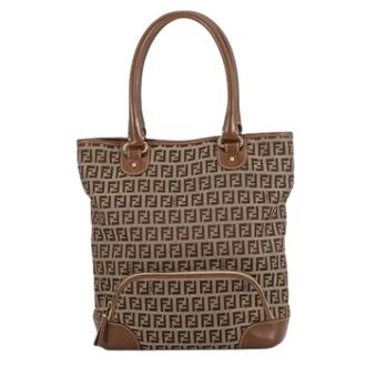 Fendi Pre-owned Tote Bags, female, Brown, Size: ONE SIZE Pre-owned Vintage Zucchino Tote Bag
