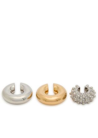 Paco Rabanne Ear Cuff - set of Three - Silver - One Size