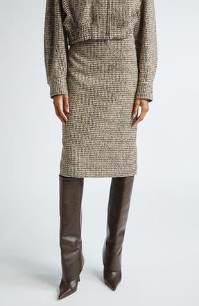 A.L.C. Cara Houndstooth Pencil Skirt in Cream/brown at Nordstrom Rack, Size 4