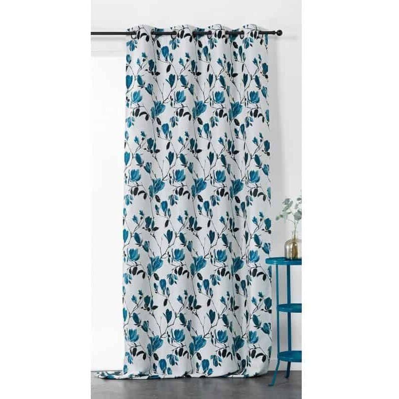 XXXXAWA Rideau Occultant 3D orchidée Papillon, Rideau Oeillet 2X L110cm x H215cm Rideau Occultant Thermiques Anti Froid oeillet Rideaux pour Salon Chambre Cuisine Décoration